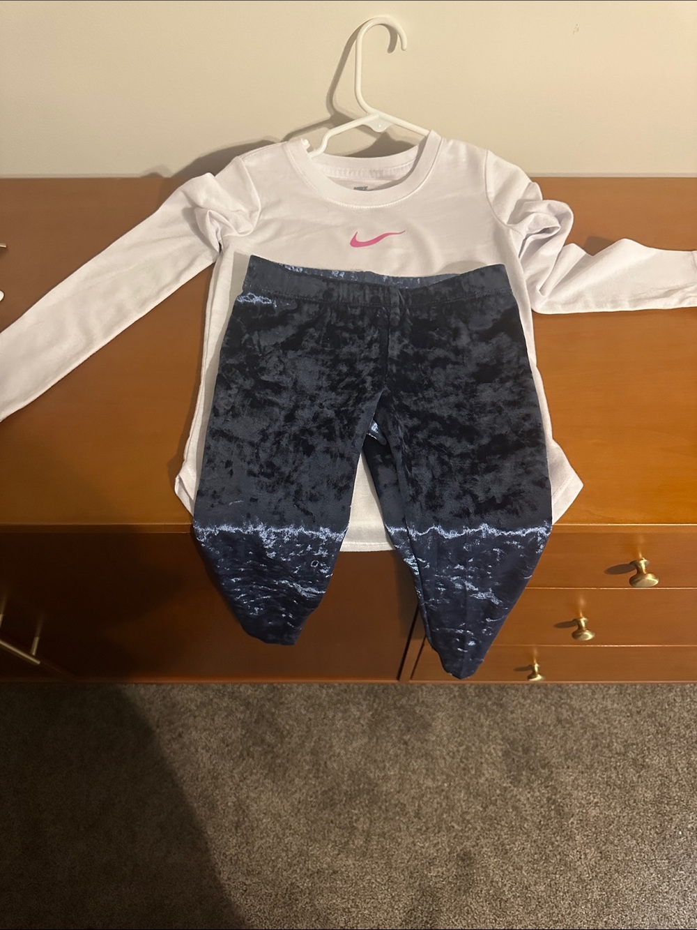 Nike Kids Navy Crush Velvet Leggings